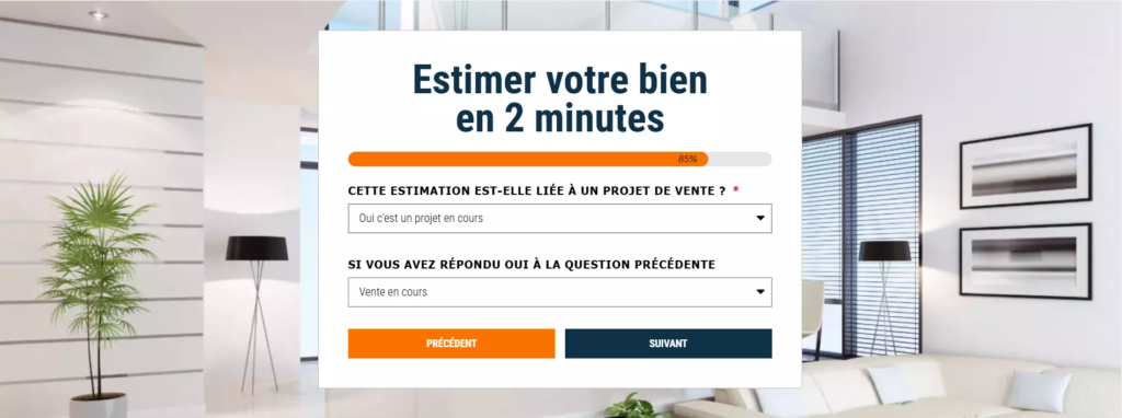 Exemple de notre estimateur en ligne