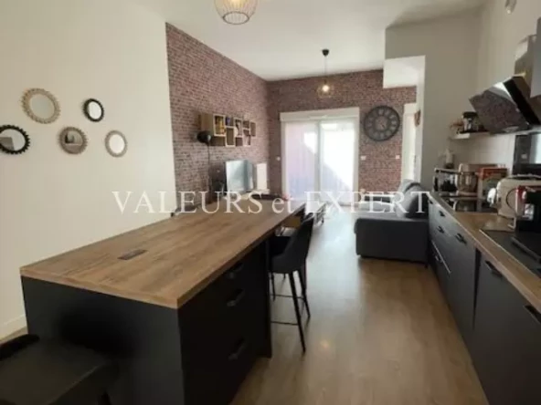 séjour lumineux appartement Lille